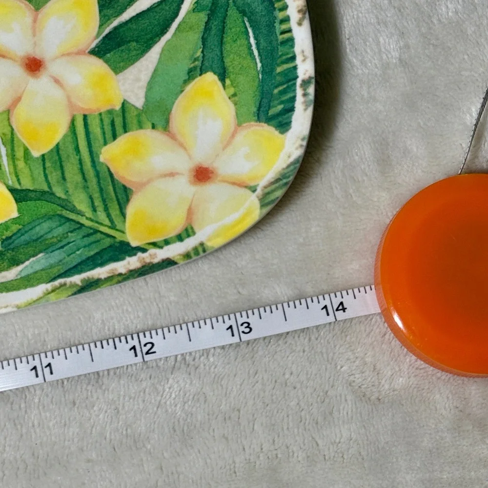 C&C California Melamine Serving Tray Lot of 2 Lemon & Tropical Bird of Paradise